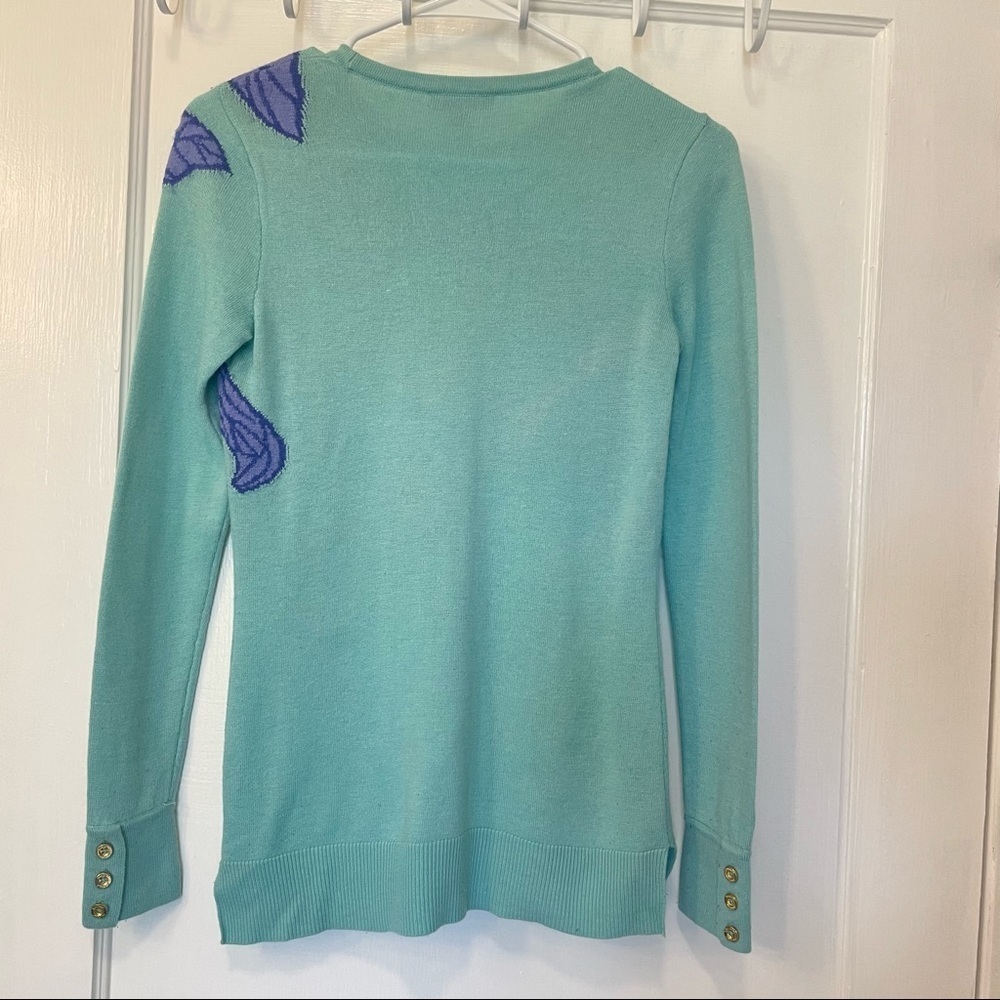 LILLY Pulitzer Lightweight Wool Blend Palm Tree Sweater - Picture 2 of 8